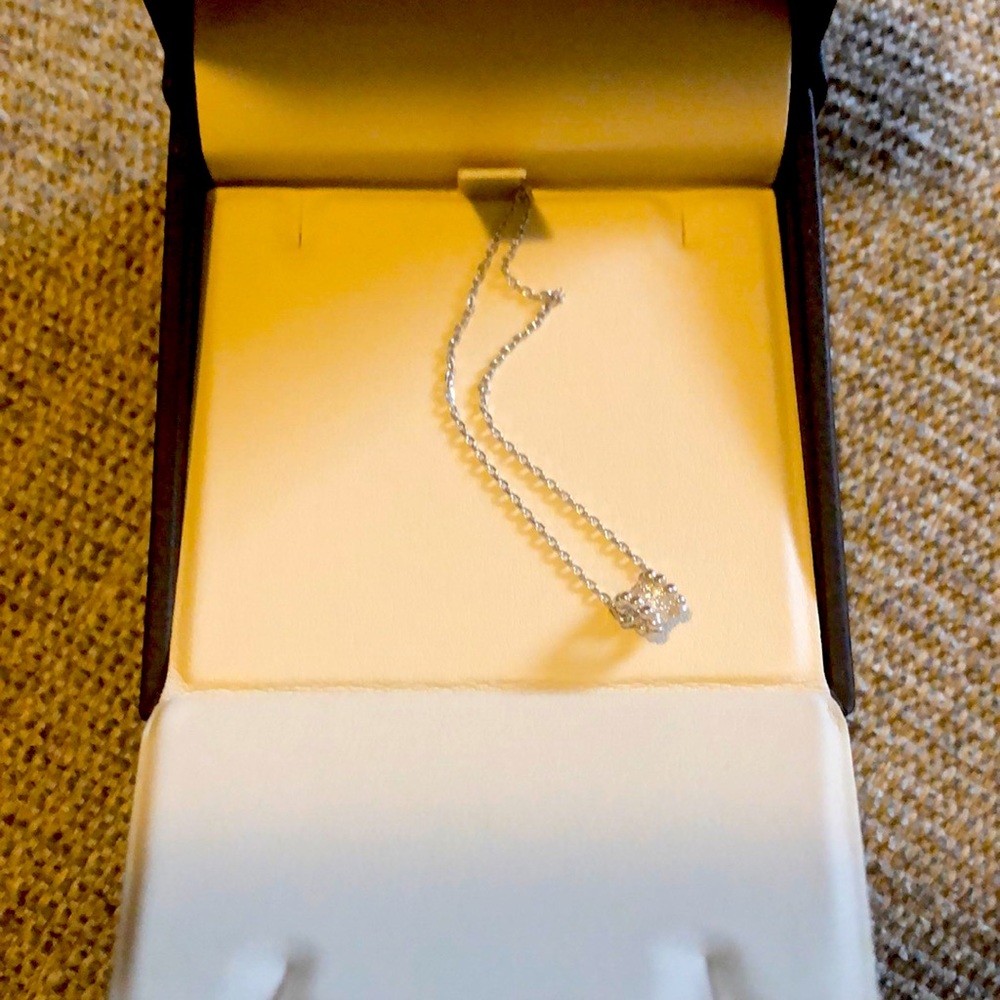 Sterling silver diamond necklace